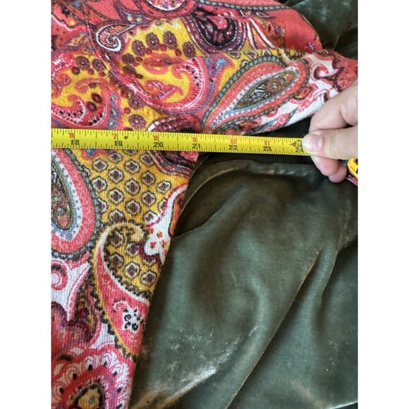 Joseph A Banks Womens Boho Paisley Daisies Cardigan XL - Picture 8 of 10